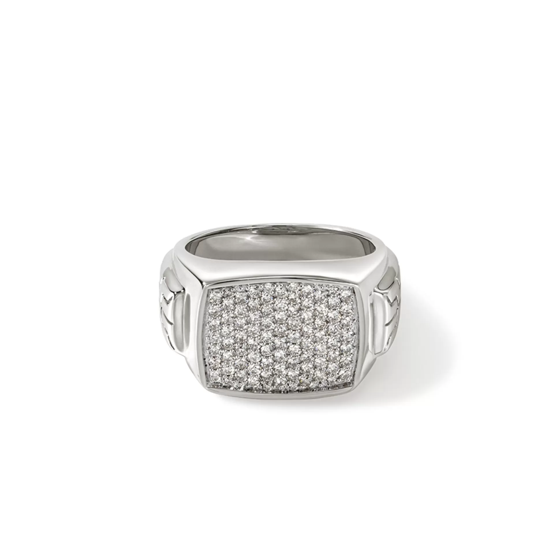 Best John Hardy Signet Ring, Sterling Silver, Diamonds